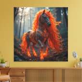 Verzaubertes Feenpferd mit lebendigem Mane Leinwanddruck (Insitu (Wohnzimmer))