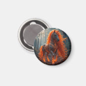 Verzaubertes Feenpferd mit lebendigem Mane Magnet (Vorderseite/Rückseite)