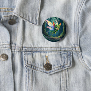 Verzaubertes Feenwesen – Magisches Wald-Elfenwesen Button