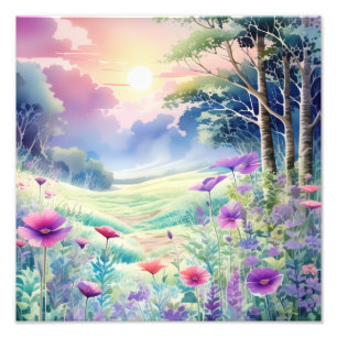 Verzaubertes Feld - lebendige Landschaft Fotodruck