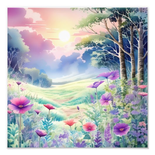 Verzaubertes Feld - lebendige Landschaft Fotodruck (Vorne)