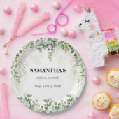 Verzaubertes Foliage Gold & Green Brautparty Pappteller (Party)