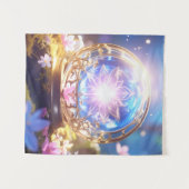 Verzaubertes Forest Crystal Orb Tapestry Wandteppich (Vorderseite (Horizontal))