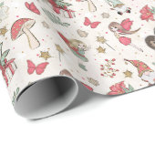 Verzaubertes Forest Friends-Urlaubspapier Geschenkpapier (Rolleneckpunkt)