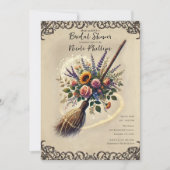 Verzaubertes Gartenhexen Broomstick-Brautparty Einladung (Vorderseite)