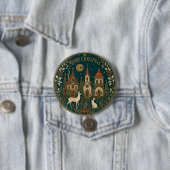 Verzaubertes goldenes Weihnachtsdorf Button (Beispiel)