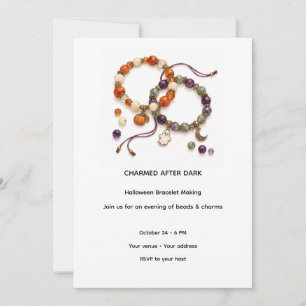 Verzaubertes Halloween-Armband-Workshop nach Mitte Einladung