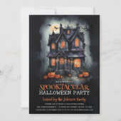 Verzaubertes Halloween-Party im Spuk Haus Einladung (Vorderseite)