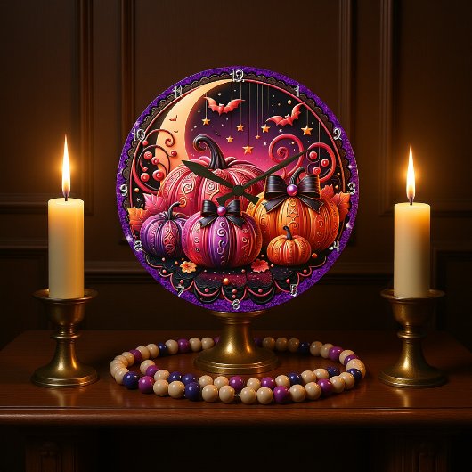 Verzaubertes Halloween-Whimsikal und spöttisch Große Wanduhr