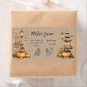 Verzaubertes Herbst-Rustikales Etikett für den Eie (Insitu)