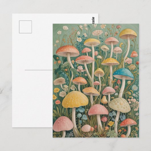 verzaubertes Holz Postkarte (Vorne/Hinten)