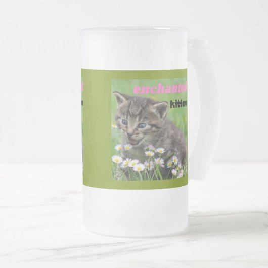 verzaubertes Kätzchen Mattglas Bierglas (VorderseiteRechts)