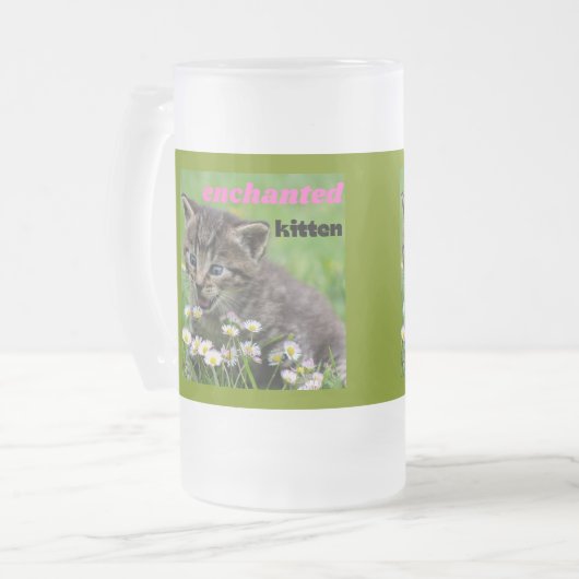verzaubertes Kätzchen Mattglas Bierglas (Vorderseite Links)