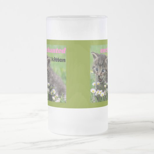 verzaubertes Kätzchen Mattglas Bierglas (Mittel)