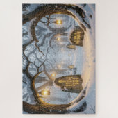 Verzaubertes keltisches Winterwald-Puzzle Puzzle (Vertikal)