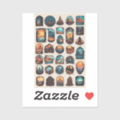 Verzaubertes Kingdoms Sticker Pack: Fantasy Landsc (Blatt)