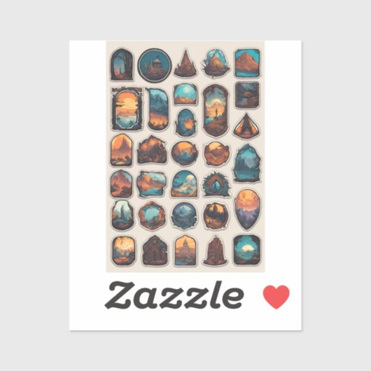 Verzaubertes Kingdoms Sticker Pack: Fantasy Landsc (Blatt)