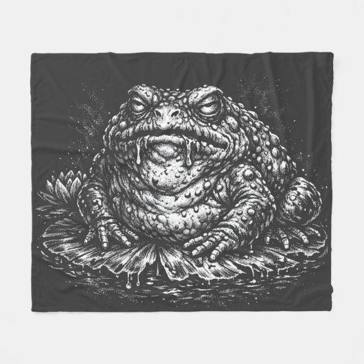 Verzaubertes Krötensiegel von BurnsInHell Fleecedecke (Vorderseite (Horizontal))