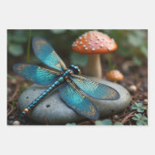 Verzaubertes Libellen-Blumen-Set Geschenkpapier Set (Vorderseite 3)