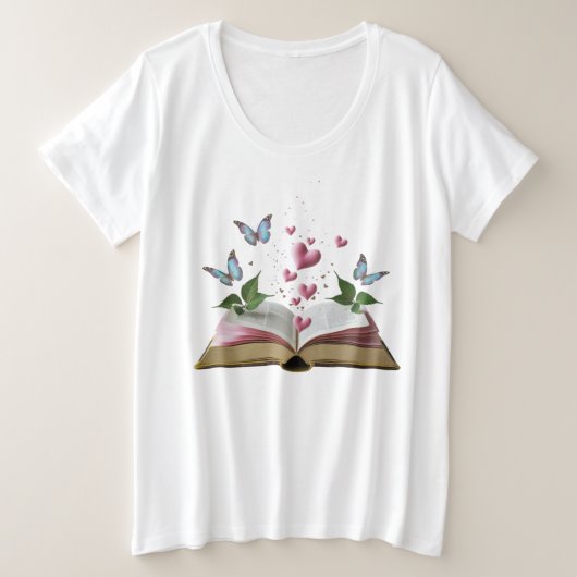 Verzaubertes Märchenbuch Damen Plus Size T-Shirt  (Design vorne)