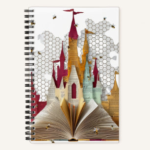 Verzaubertes Märchenbuch-Schloss Spiralblock Notizblock