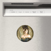 Verzaubertes Märchenprinzessinnenporträt Magnet (In Situ (Geschirrspüler))