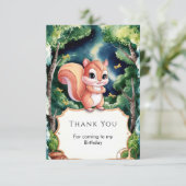 Verzaubertes Niedliches Eichhörnchen zum Geburtsta Dankeskarte (Stehend Vorderseite)