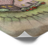 Verzaubertes Oktober Hexenkatzenposter Poster (Ecke)