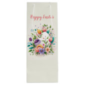 Verzaubertes Ostereier-Muster Geschenktüte Für Weinflaschen (Rückseite)