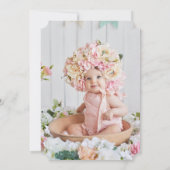 Verzaubertes Personalisiertes Foto Unicorn Rosa Ge Einladung (Rückseite)