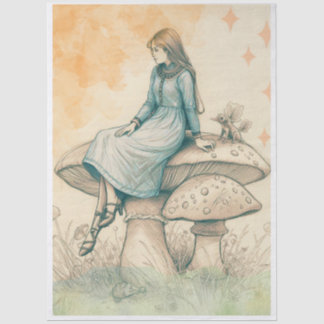 Verzaubertes Pilz-Muse-Decoupage-Tissue-Papier Seidenpapier