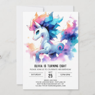 Verzaubertes Printable Horse zum Geburtstag Einladung