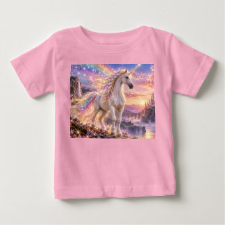 Verzaubertes Regenbogen Einhorn Pink Baby T-shirt