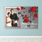 Verzaubertes Ro Wedding Foto Keepake gezauberte Ca Leinwanddruck (Insitu (Holzboden))