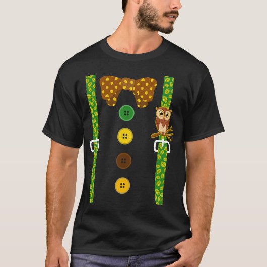Verzaubertes Shirt, Suspender Forest Owl T-Shirt,  T-Shirt (Vorderseite)