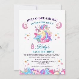 🌈 ✨ verzaubertes Unicorn 8. Karly Magical Birthda Einladung