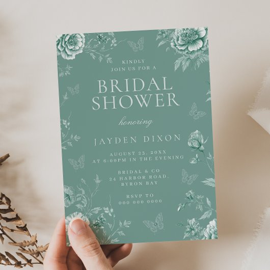 Verzaubertes Vintages Brautparty Einladung