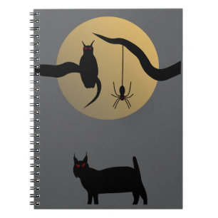 Verzaubertes Vollmond-Spiral-Foto-Notizbuch Notizblock