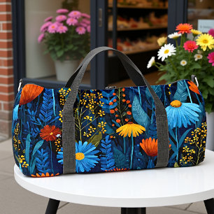 Verzaubertes Wald-Blumenmuster Duffle Bag