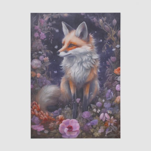 Verzaubertes Wald-Fuchs-Märchenbuch Seidenpapier (Vorderseite)