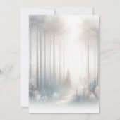 Verzaubertes Wald-Fuchs-Paar-Monogramm-Hochzeit Save The Date (Rückseite)