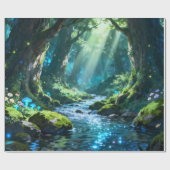 Verzaubertes Wald-Geschenkpapier Geschenkpapier (Flach)