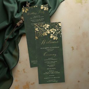 Verzaubertes Wald-Gold-Laub-Hochzeitsprogramm