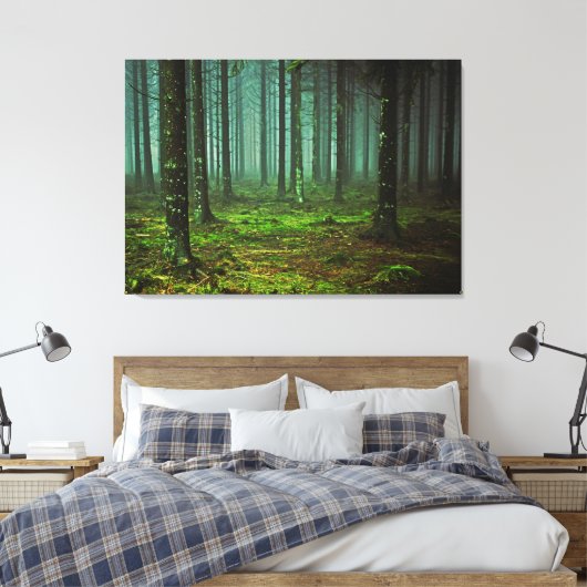 verzaubertes Wald Leinwanddruck (Insitu (Schlafzimmer))