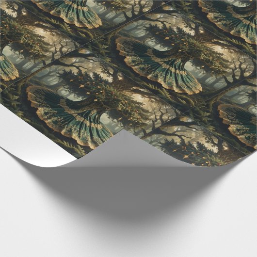 Verzaubertes Wald Matte Wrapping Paper Geschenkpapier (Ecke)
