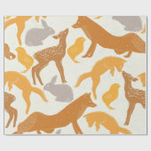 Verzaubertes Wald-Umschlagpapier Geschenkpapier (Flach)