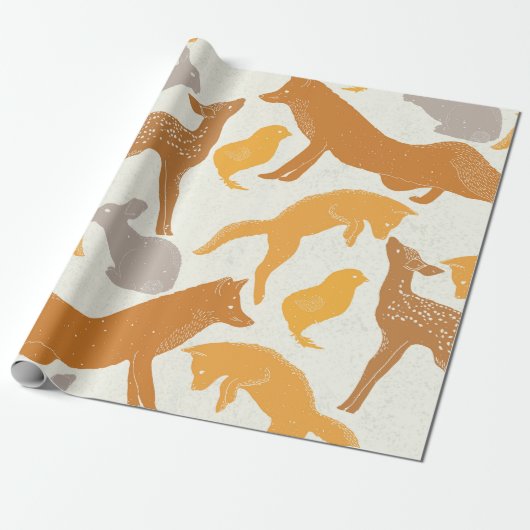 Verzaubertes Wald-Umschlagpapier Geschenkpapier (Ungerollt)