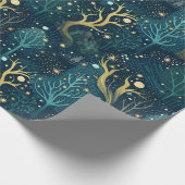 Verzaubertes Waldmuster Geschenkpapier (Ecke)
