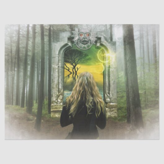 verzaubertes Waldpapier Seidenpapier (Vorderseite)