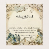 Verzaubertes Waldvogel-Werbungs-Geschäft Visitenkarten (Innenseite Aufgefaltet)